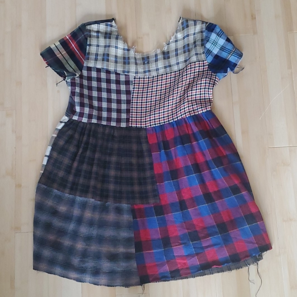 Quilted Flannel Patch Dress. Fall/Winter. - image 6